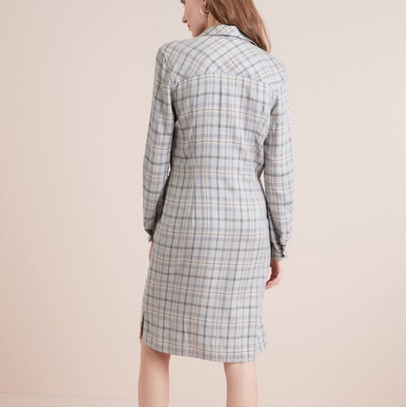 Check Twist Shirt Dress - Picture 5 of 7